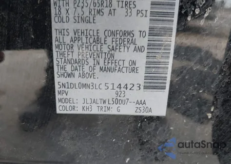 2020 Infiniti Qx60 Luxe from USA, damaged, VIN 5N1DL0MN3LC514423